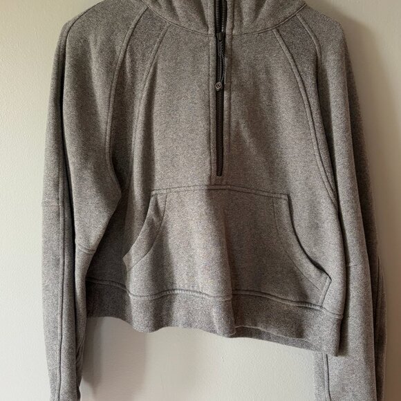 Lululemon Half Zip Scuba Hoodie Grey Size 6 - Picture 2 of 3
